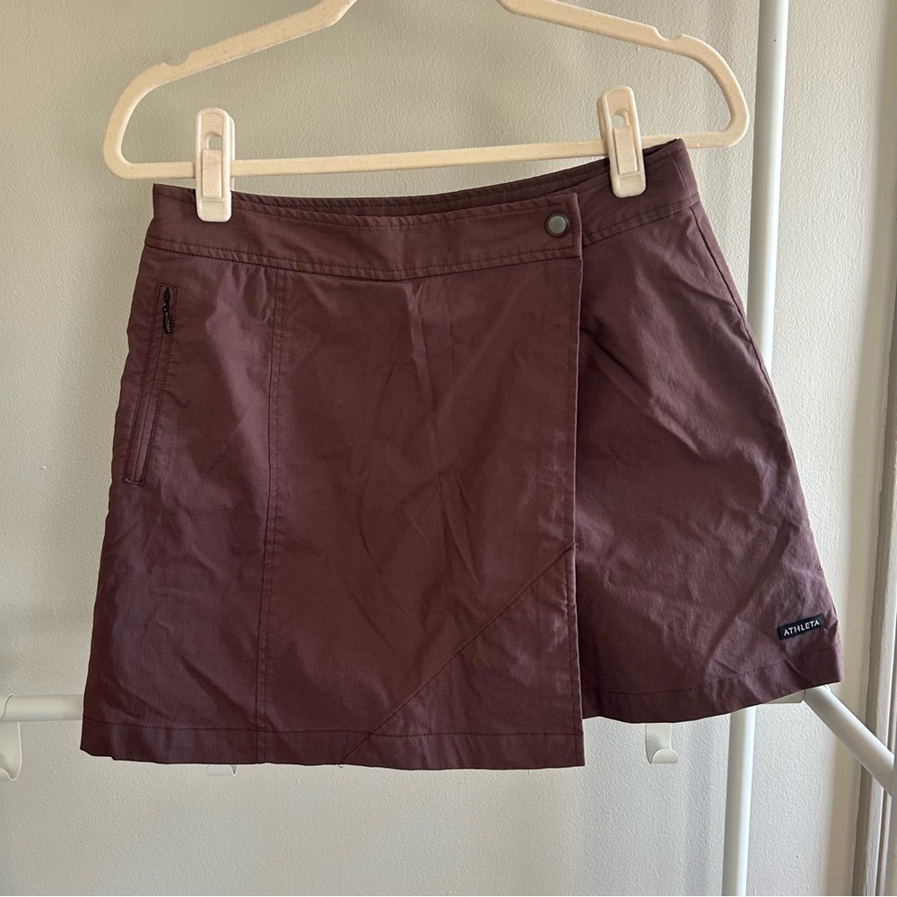 Athleta mocha skort with pockets size 4